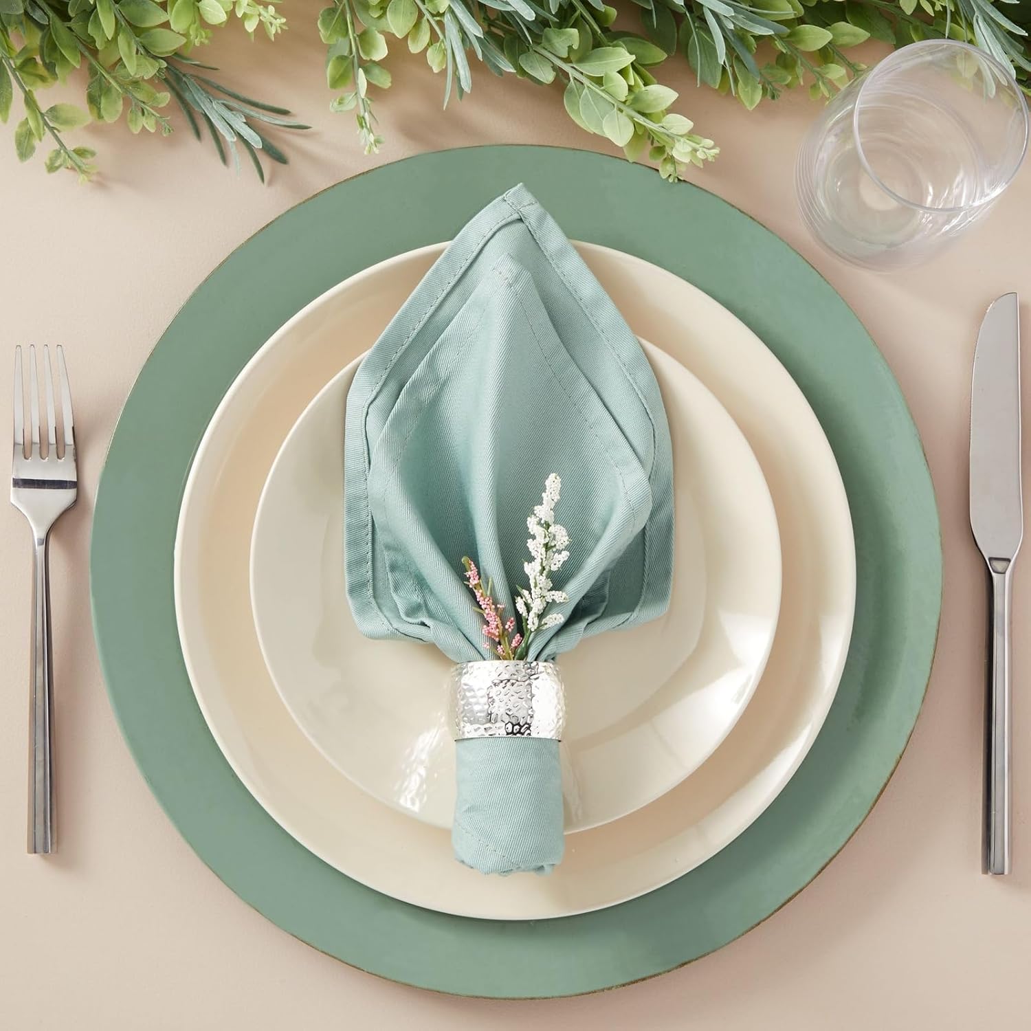 12-Piece Silver Napkin Rings for Weddings Parties