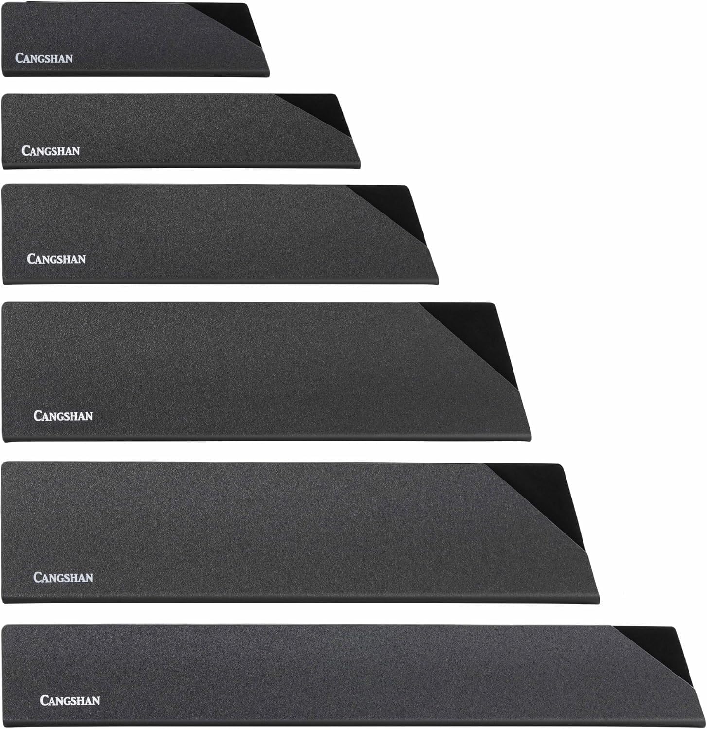 Secure Sharp 6-Piece Knife Edge Guard Set Black