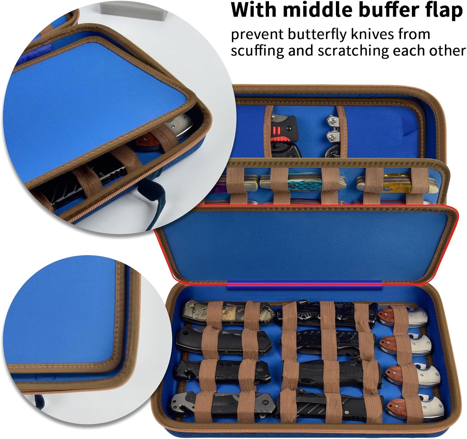 Sturdy Folding Knives Organizer for EDC Camping Survival