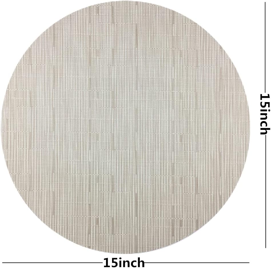 6-Piece Heat-Resistant Round Placemats for Kitchen