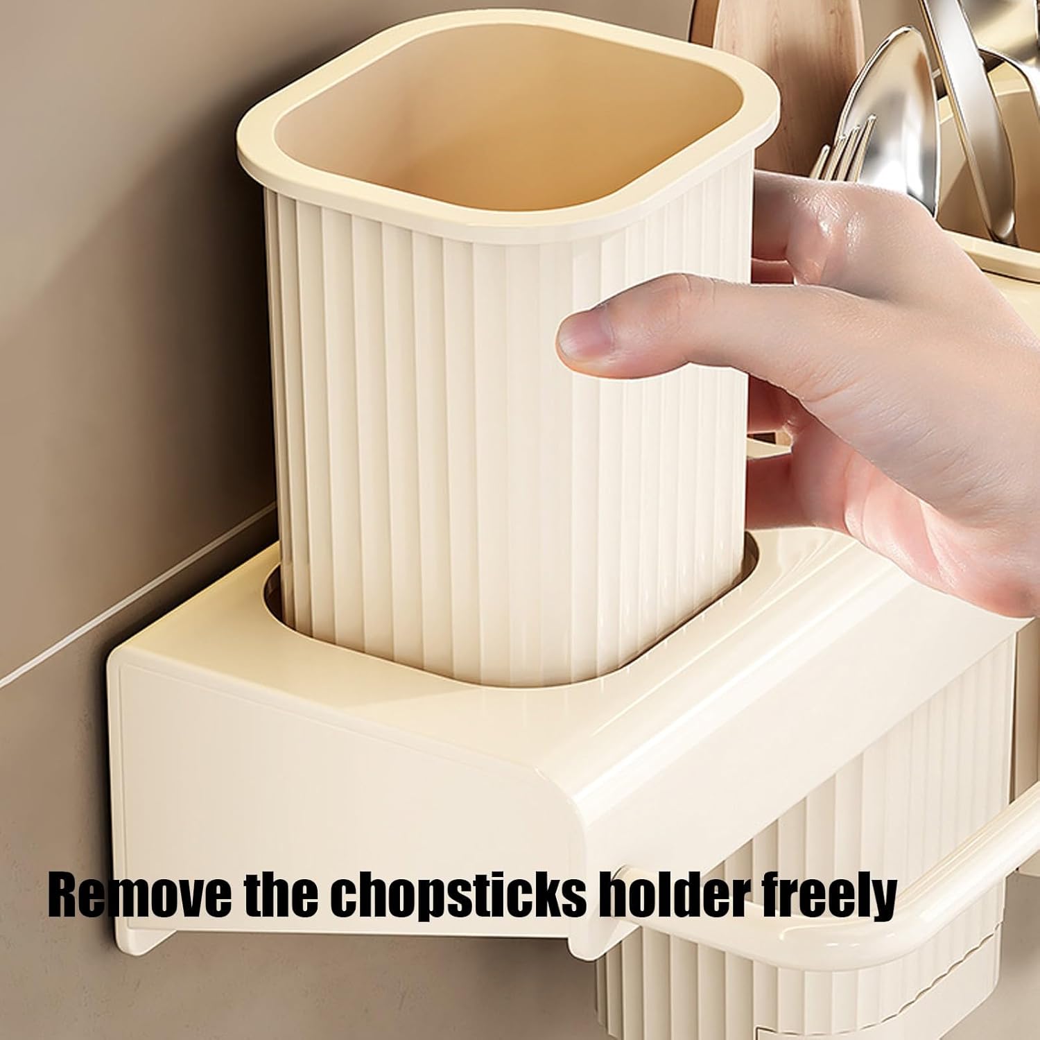 Versatile Plastic Knife Rack for Kitchen Organization