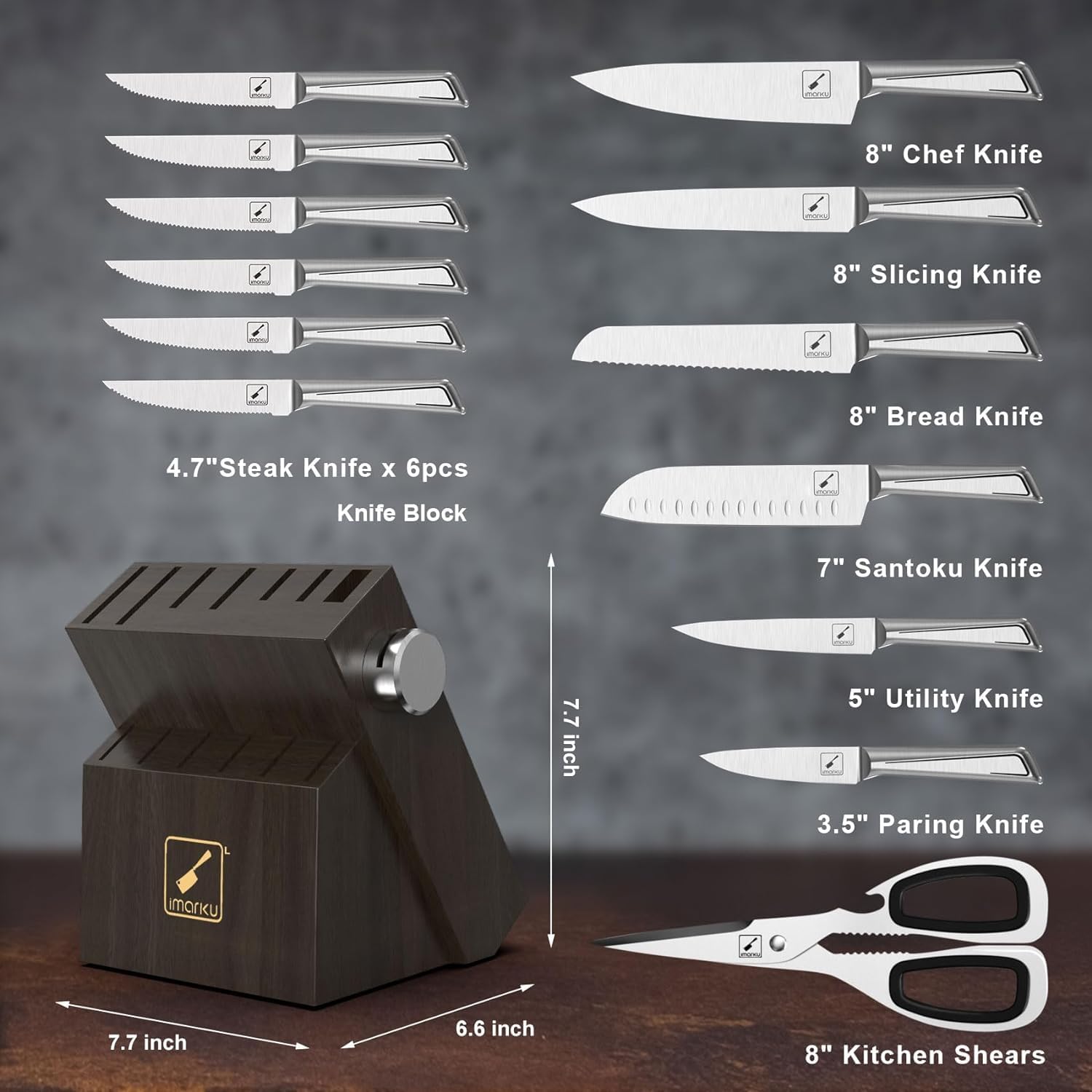 14-Piece Knife Set with Built-In Sharpener