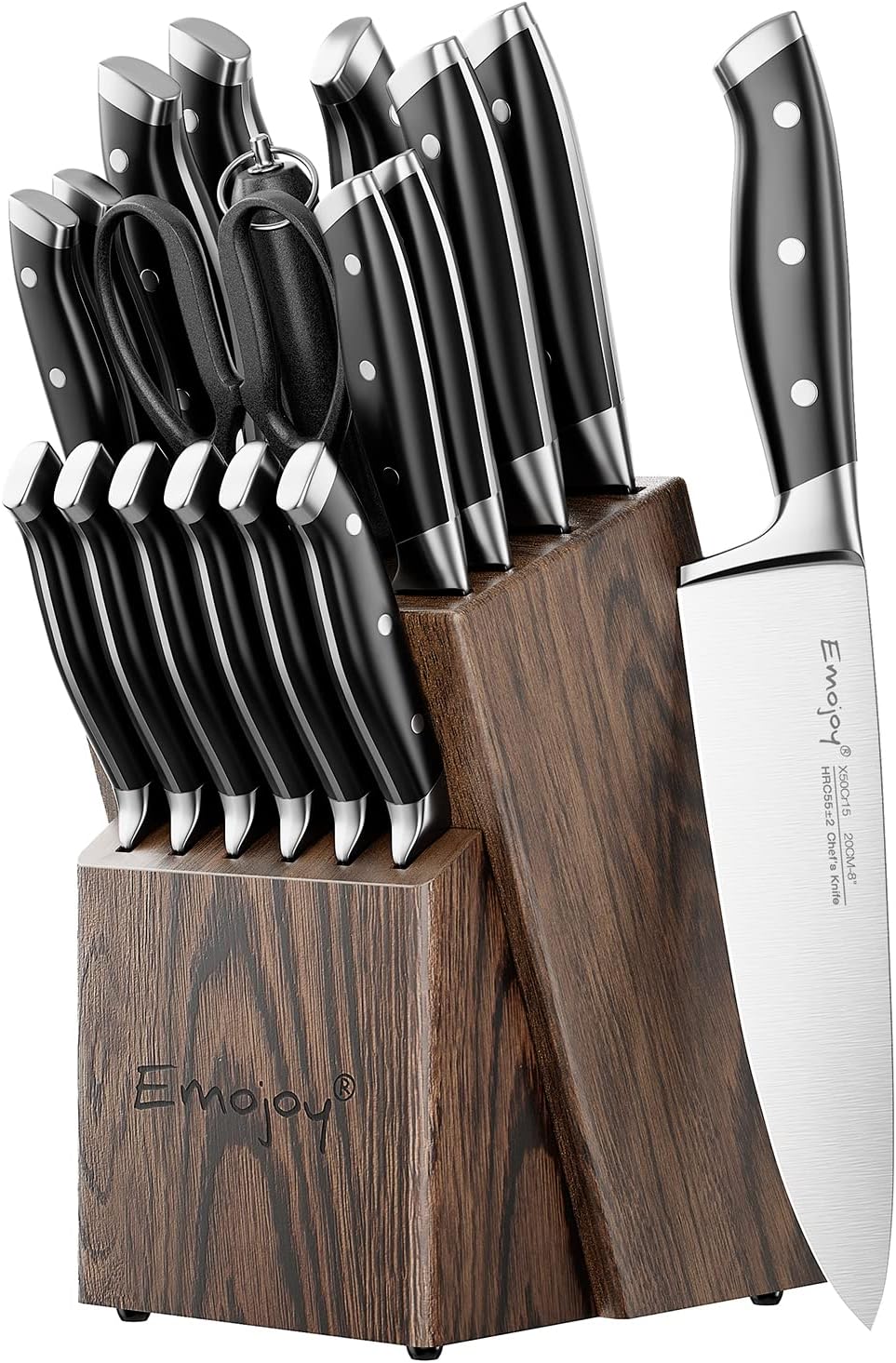 Manual 18-Piece German Stainless Steel Knife Set