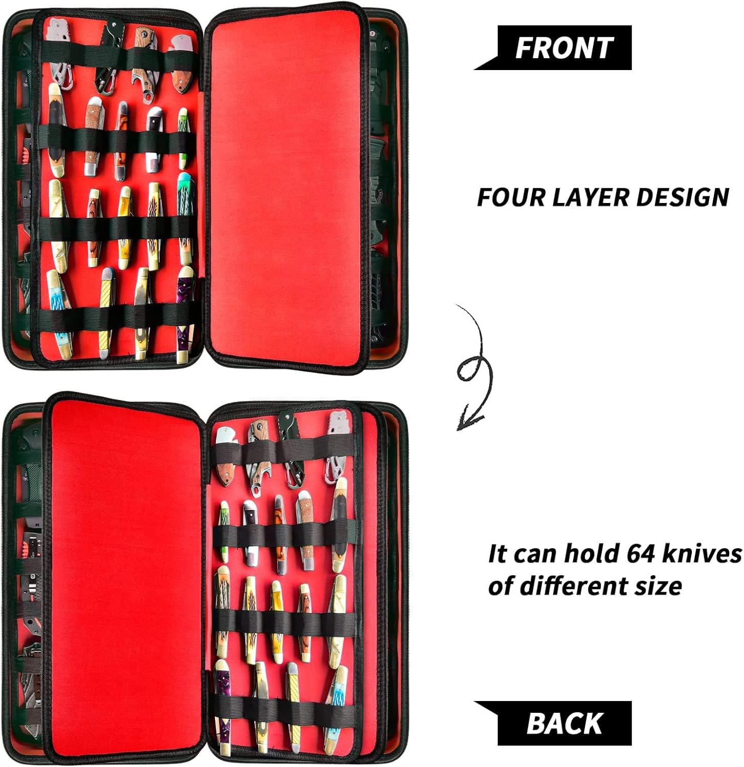 GWCASE 88-Slot Folding Knife Display Case