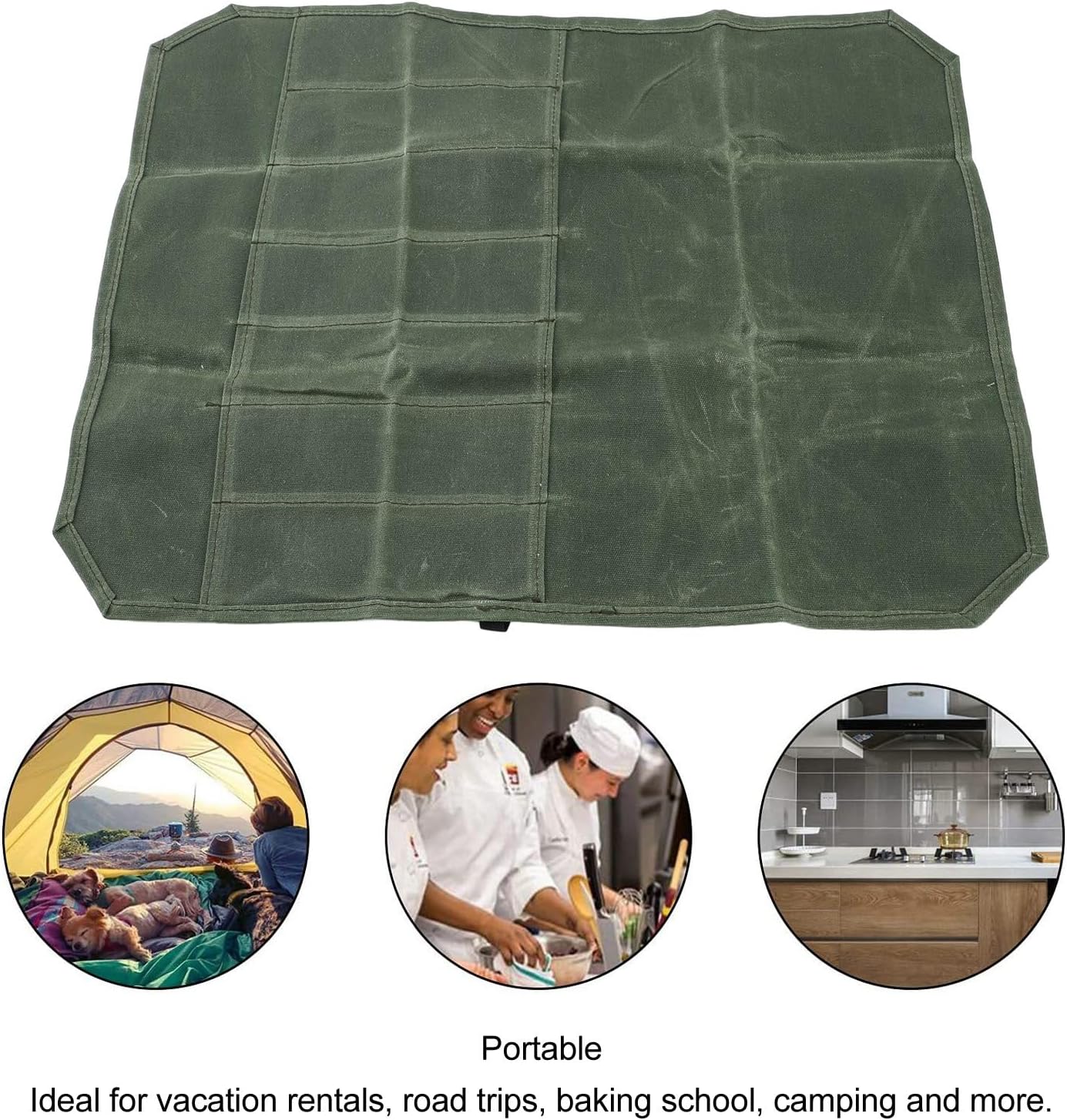 Portable Chef Knife Roll Bag OD Green