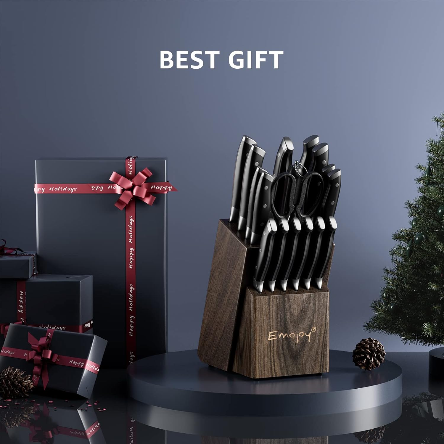 Manual 18-Piece German Stainless Steel Knife Set