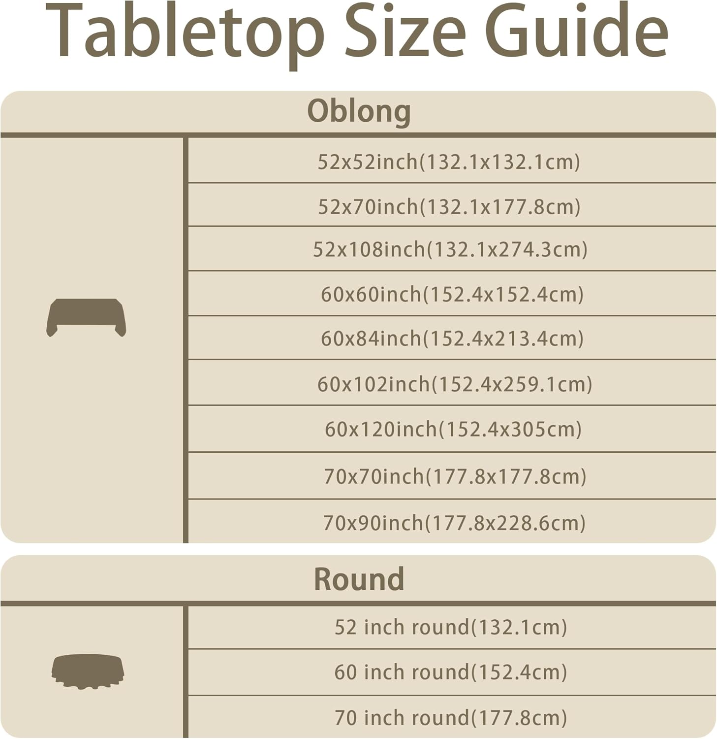 Linen Textured Rectangle Tablecloth 60x120 Inch