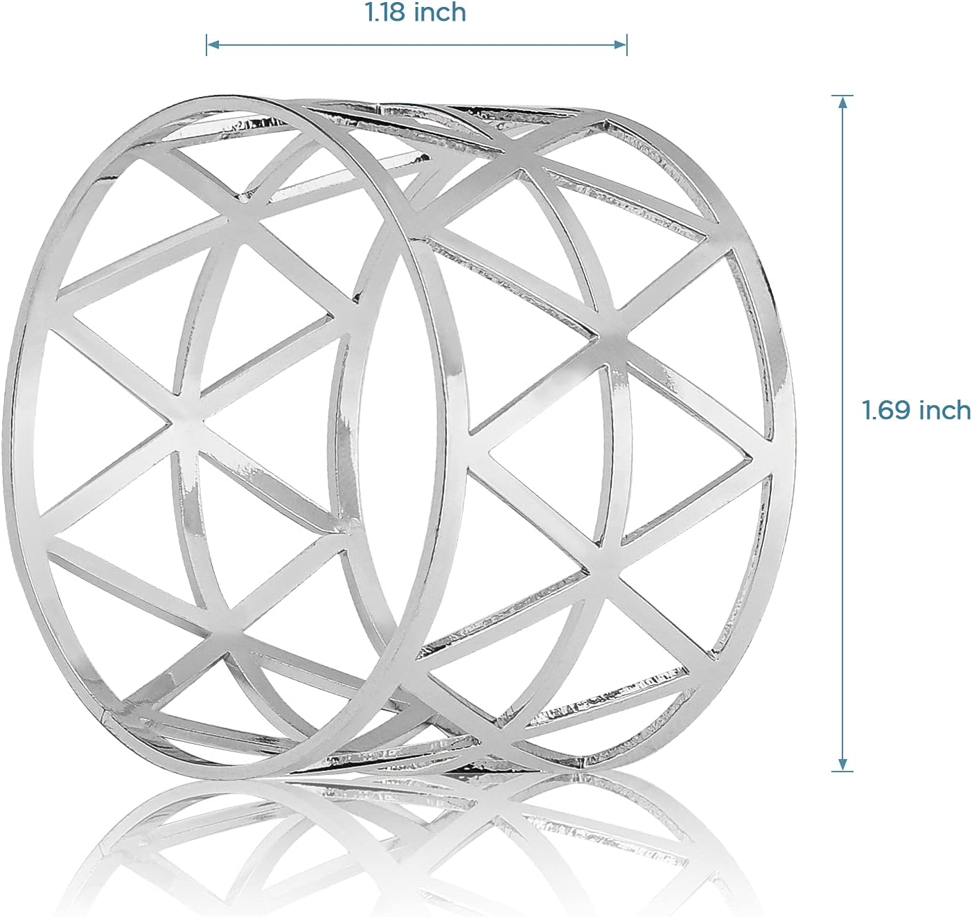 Elegant 12-Piece Silver Napkin Rings Set for Table Setting