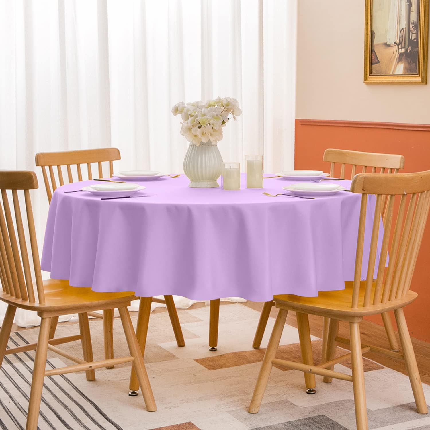 Softalker Round Tablecloth Waterproof Durable and Perfect for Outdoor Gatherings