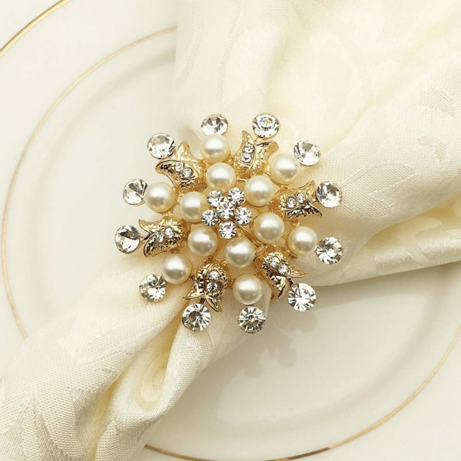 Allure of Gold Napkin Rings Set of 6