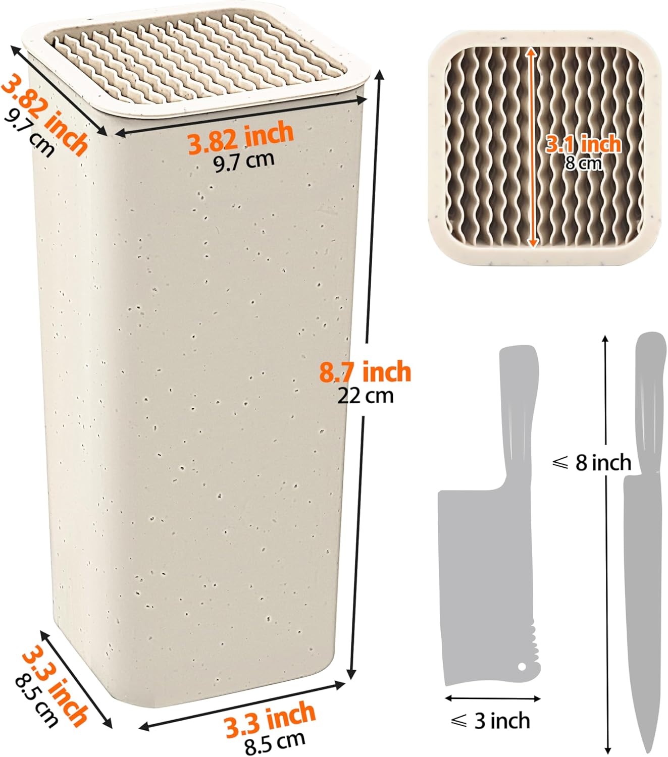 NEWE Knife Block Modern Kitchen Organizer
