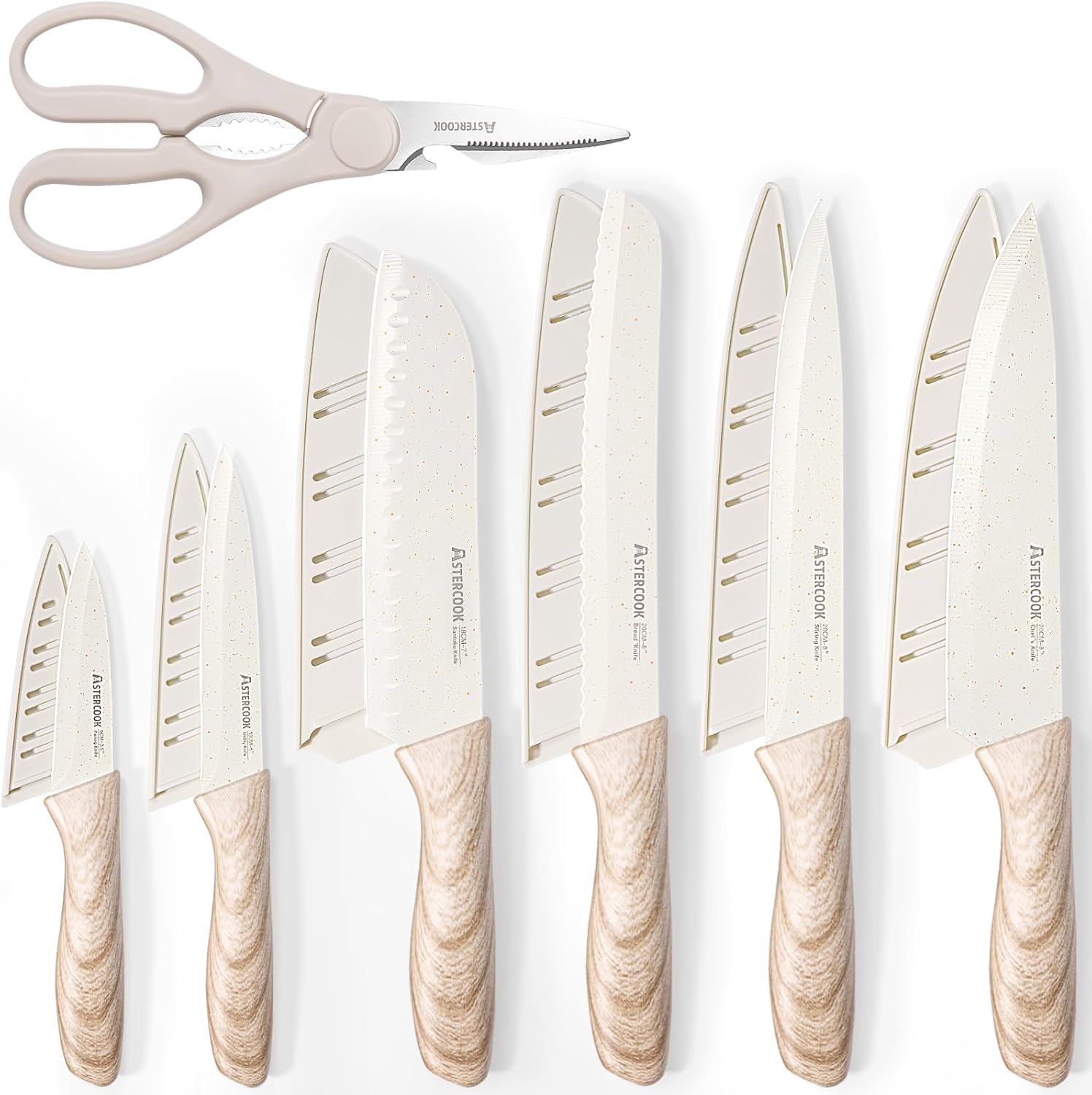 Astercook 13-Piece Kitchen Knives Set