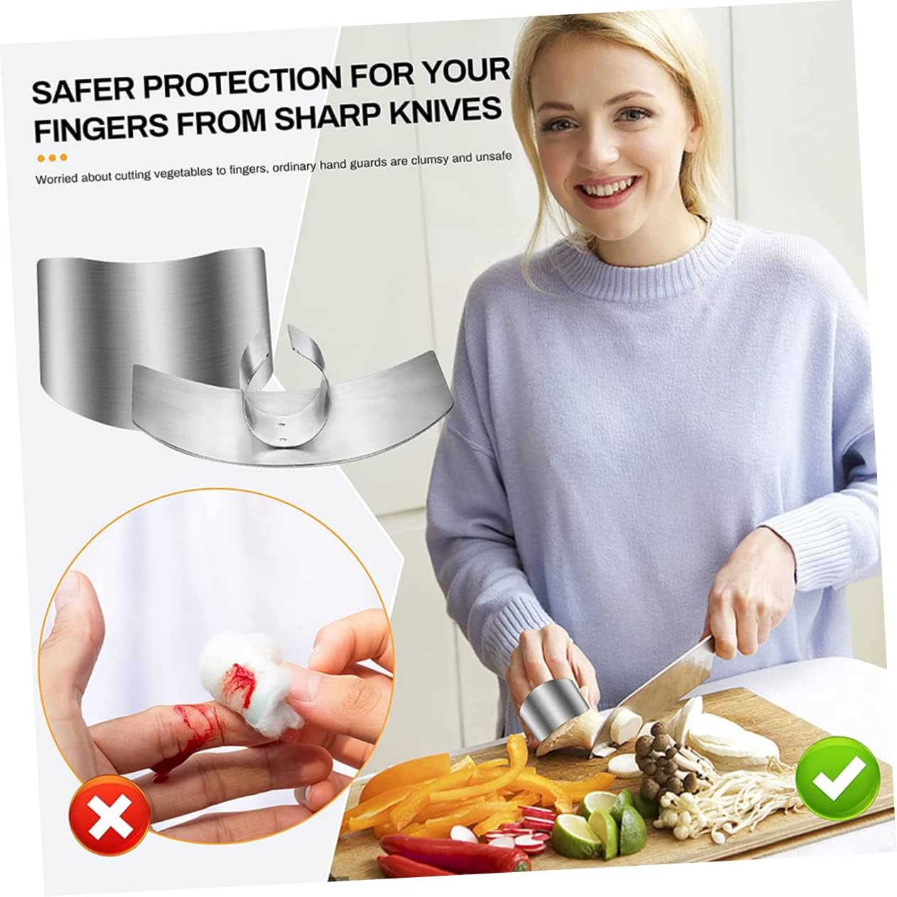 Safe Kitchen Protector for Fingers Cooking Tips