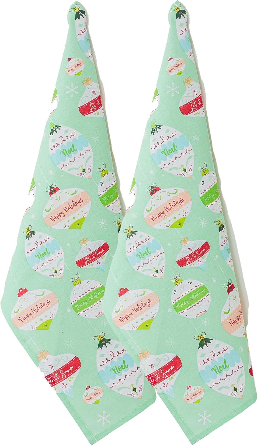 DII Holiday Dish Towels Set - 18x28 Made for Your Kitchen