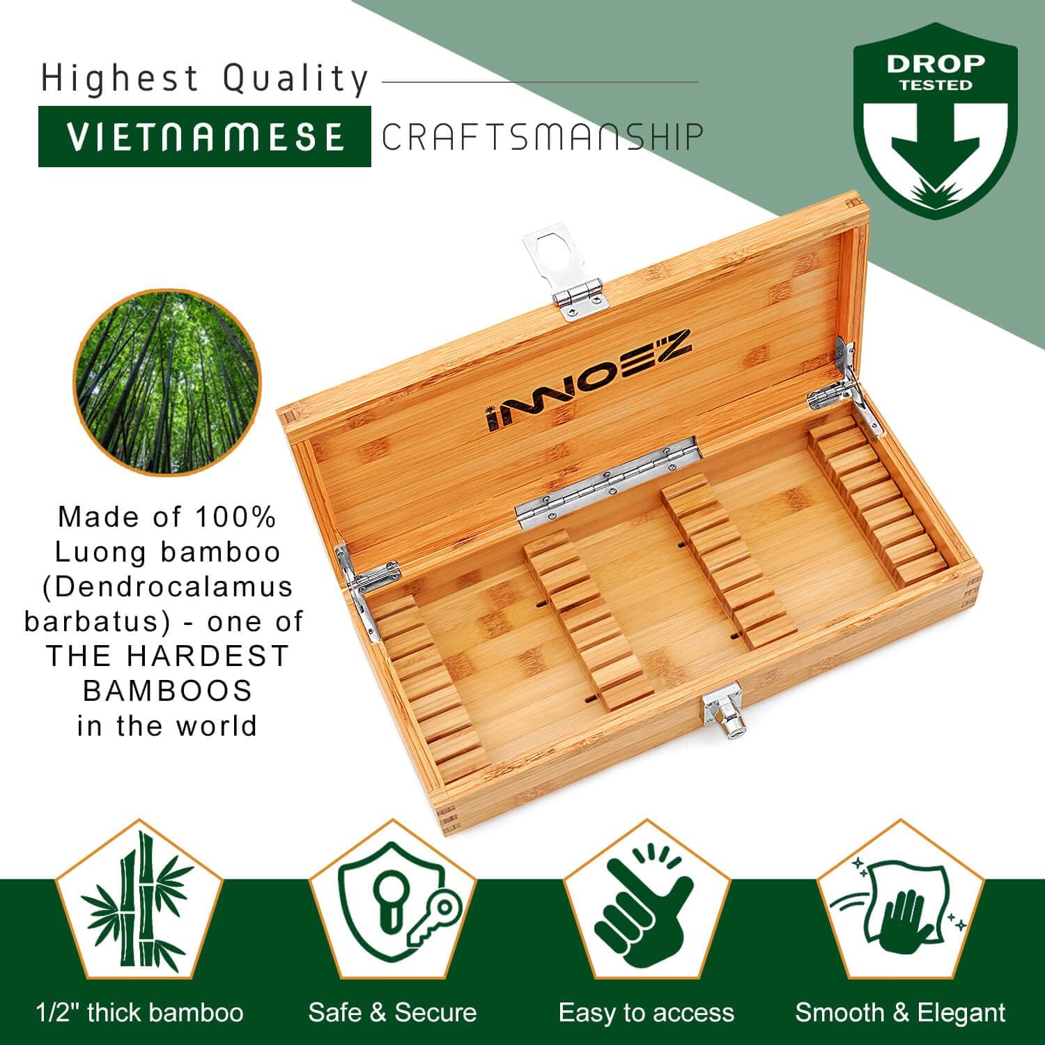 Bamboo Kitchen Knife Safety Holder