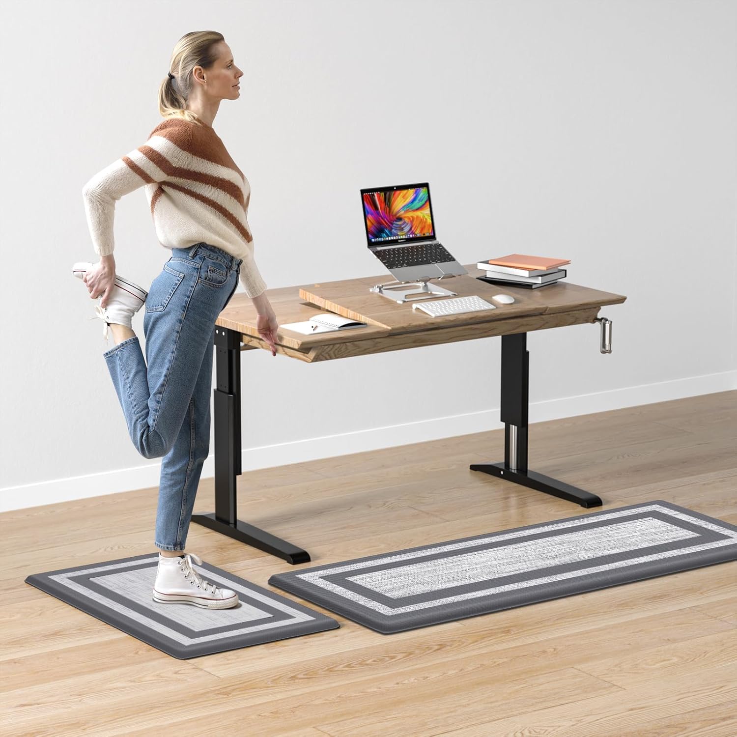 LuxStep Kitchen Mat Set - Durable Comfortable Kitchen Rugs for Home Office