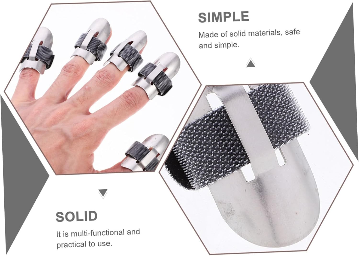 Childweet 5-Piece Stainless Steel Finger Guards for Kitchen Safety