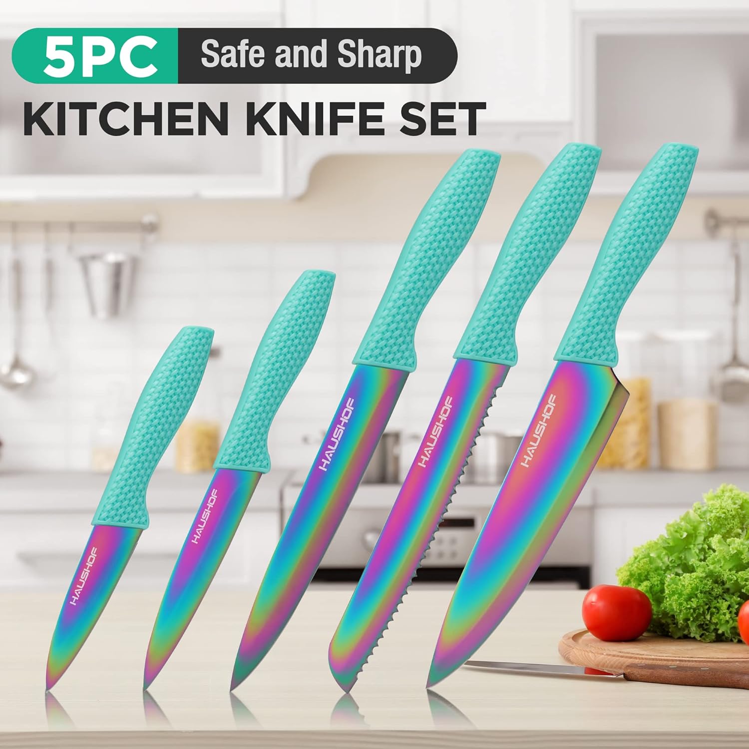 Rainbow Kitchen Knife Set