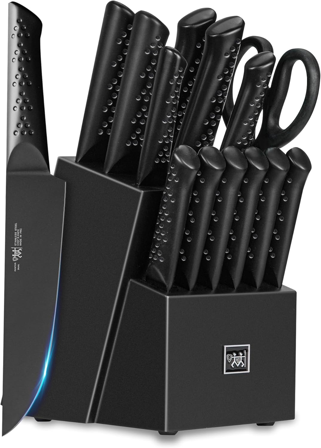 HUNTERDUAL 15-Piece Knife Set Durable Sharp Kitchen Tools