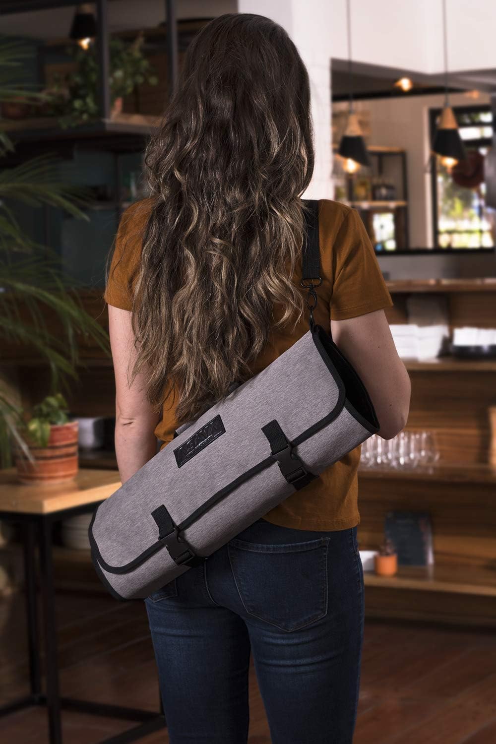 Asaya Chef Knife Roll Bag - 20 Pockets - Durable Stain Resistant nylon