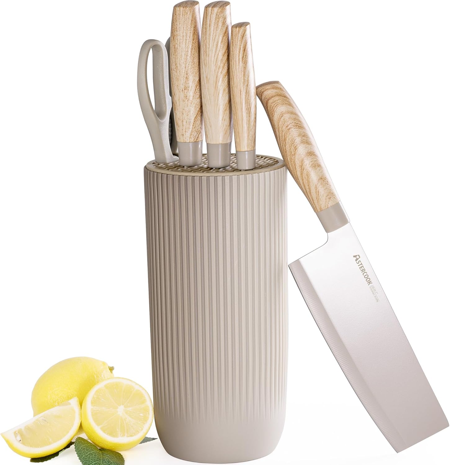 Astercook 6-Piece Knives Set with rust-resistant ergonomic design