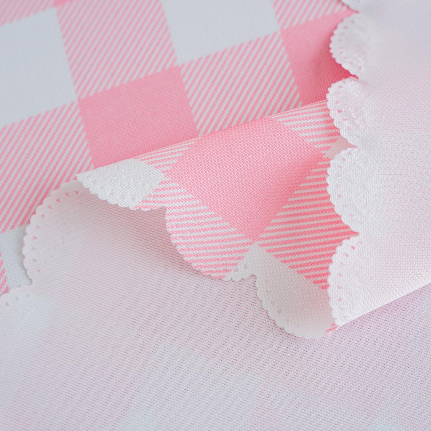 Premium Pink Gingham Tablecloth