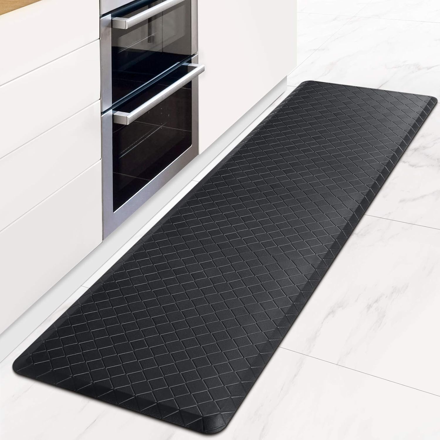HappyTrends Anti-Fatigue Kitchen Mat Waterproof 173x60 Ergonomic