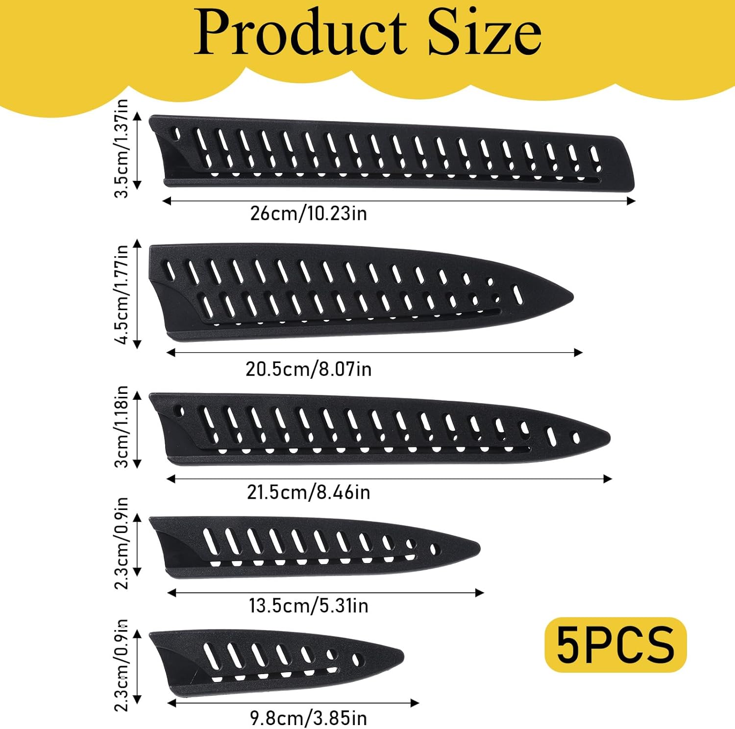 Aeaocvo 5-Piece Kitchen Knife Sheath Set