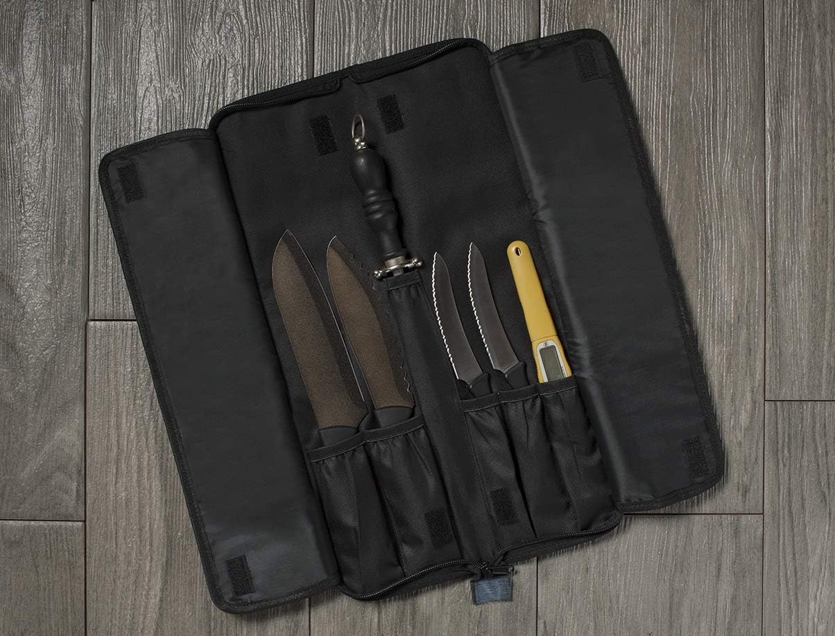 Asaya Chef Knife Roll Bag 12-Pocket Durable Kitchen Tool for Travelers