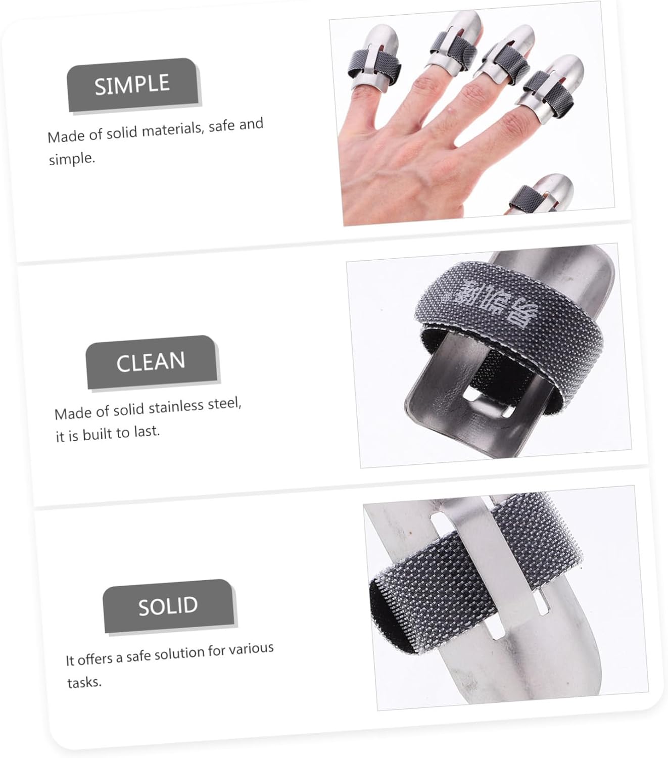 Childweet 5-Piece Stainless Steel Finger Guards for Kitchen Safety
