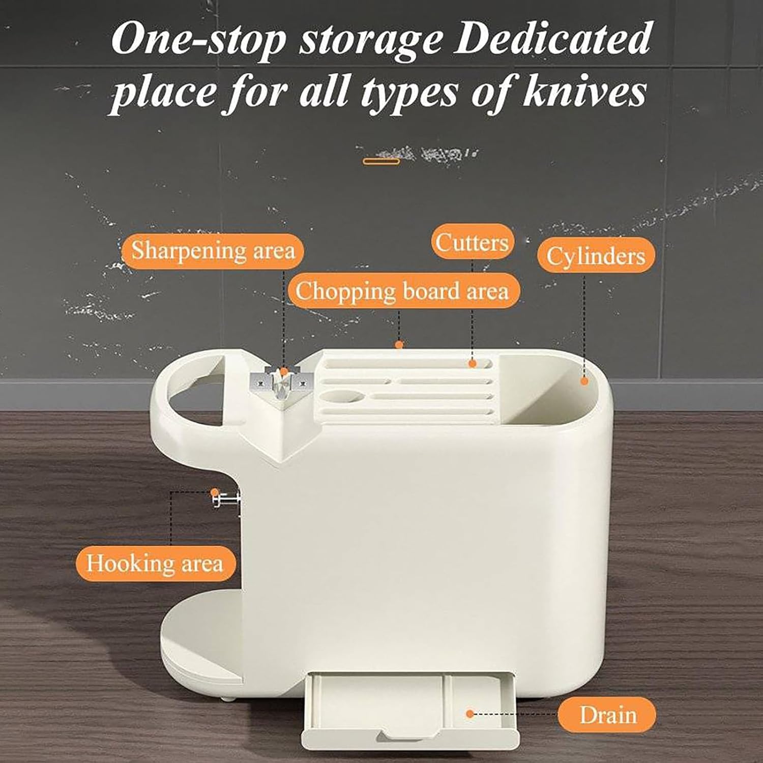 Multi-functional Chopstick HolderDryer Organizer White