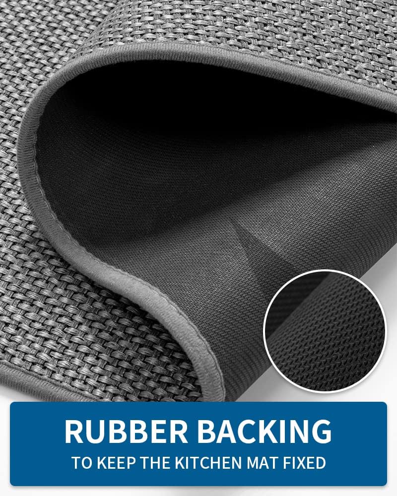 MontVoo Anti-Slip Kitchen Mat - Fits 20x47 Washable Durable