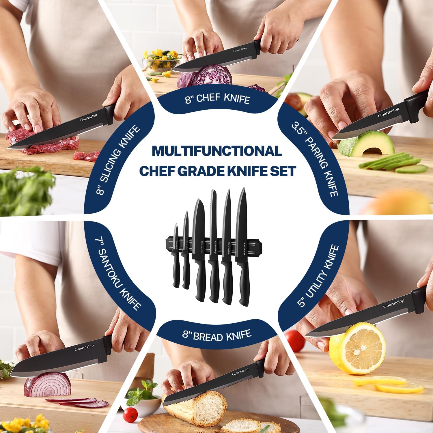 Gourmetop Kitchen Knife Set