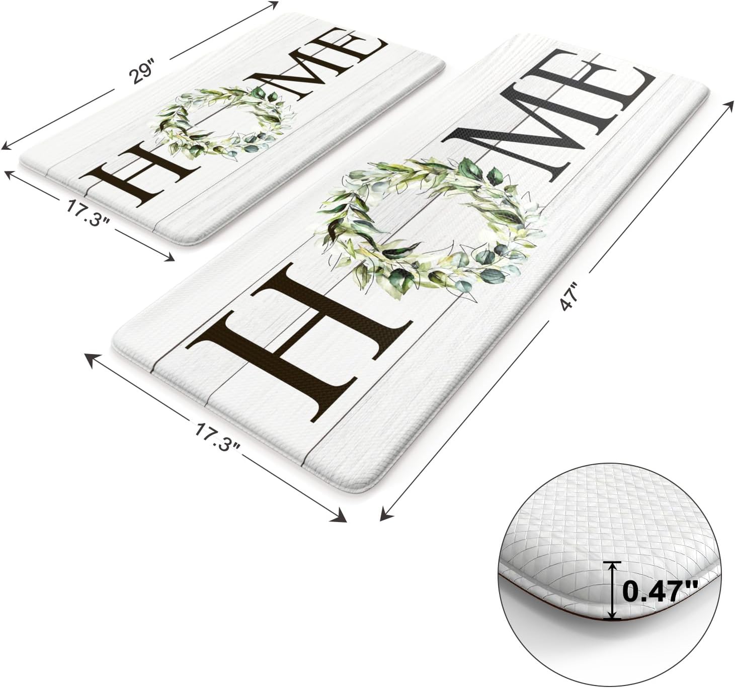 Comfort Anti-Fatigue Kitchen Rugs Set