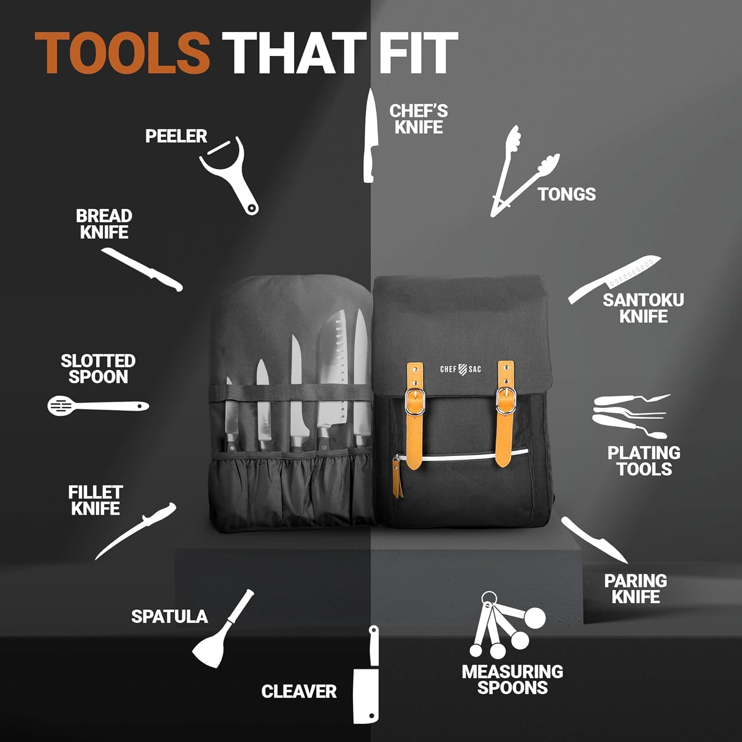 Stylish 30 Pocket Chef Knife Bag for Organization and Safety