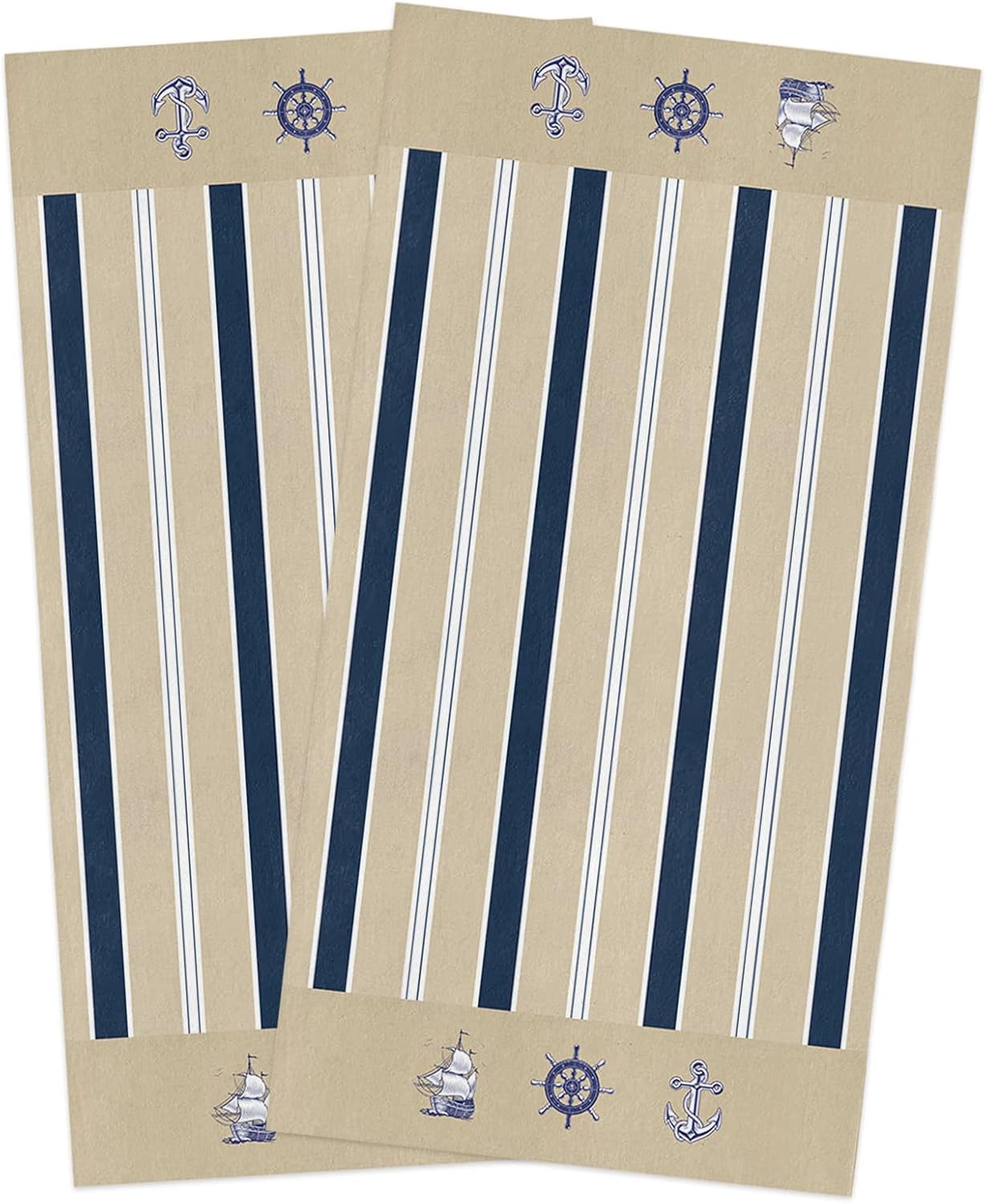ZOE GARDEN Quick-Dry Durable Kitchen Towels navy blue 2-pack