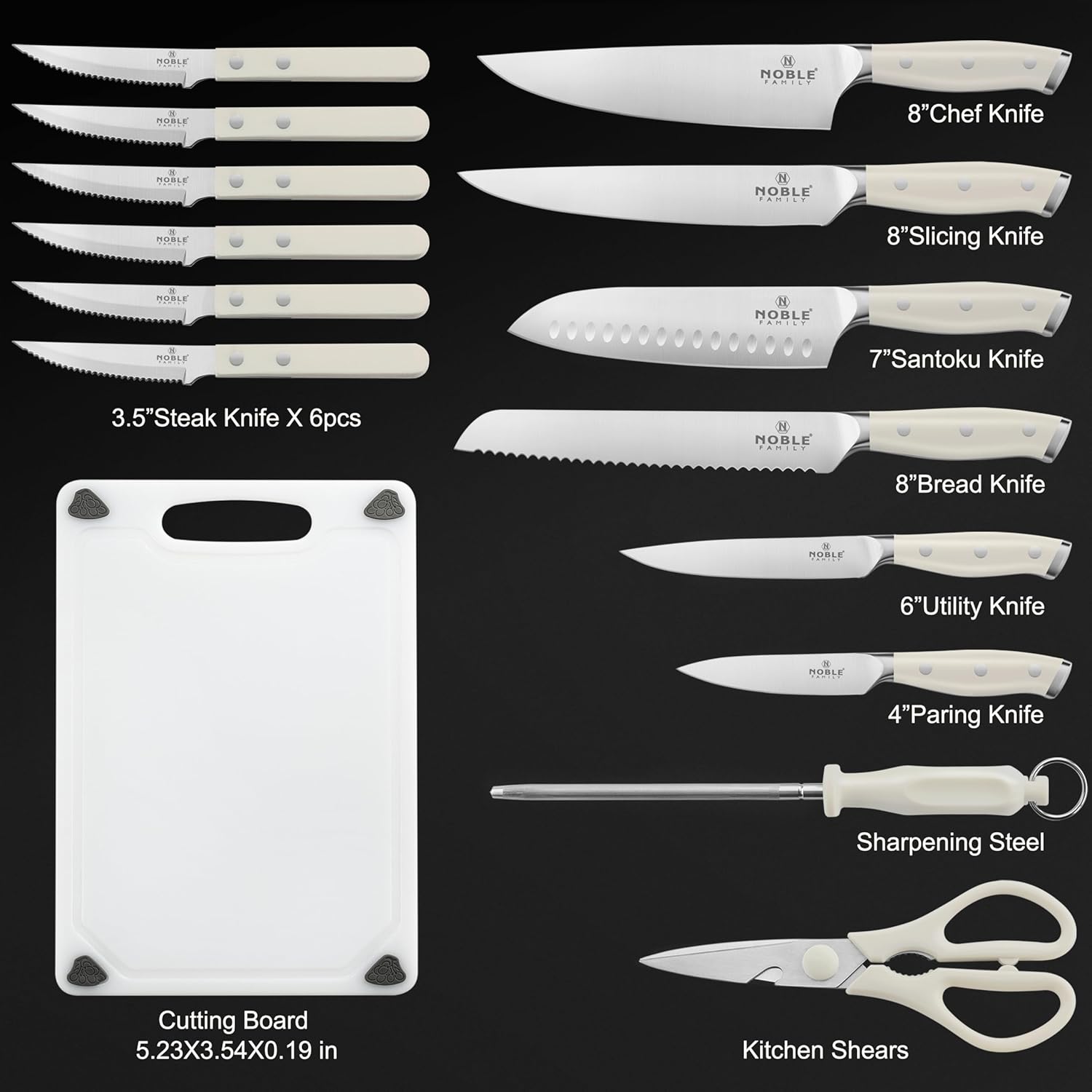 16-Piece Professional Knife Set for Kitchen Promotion