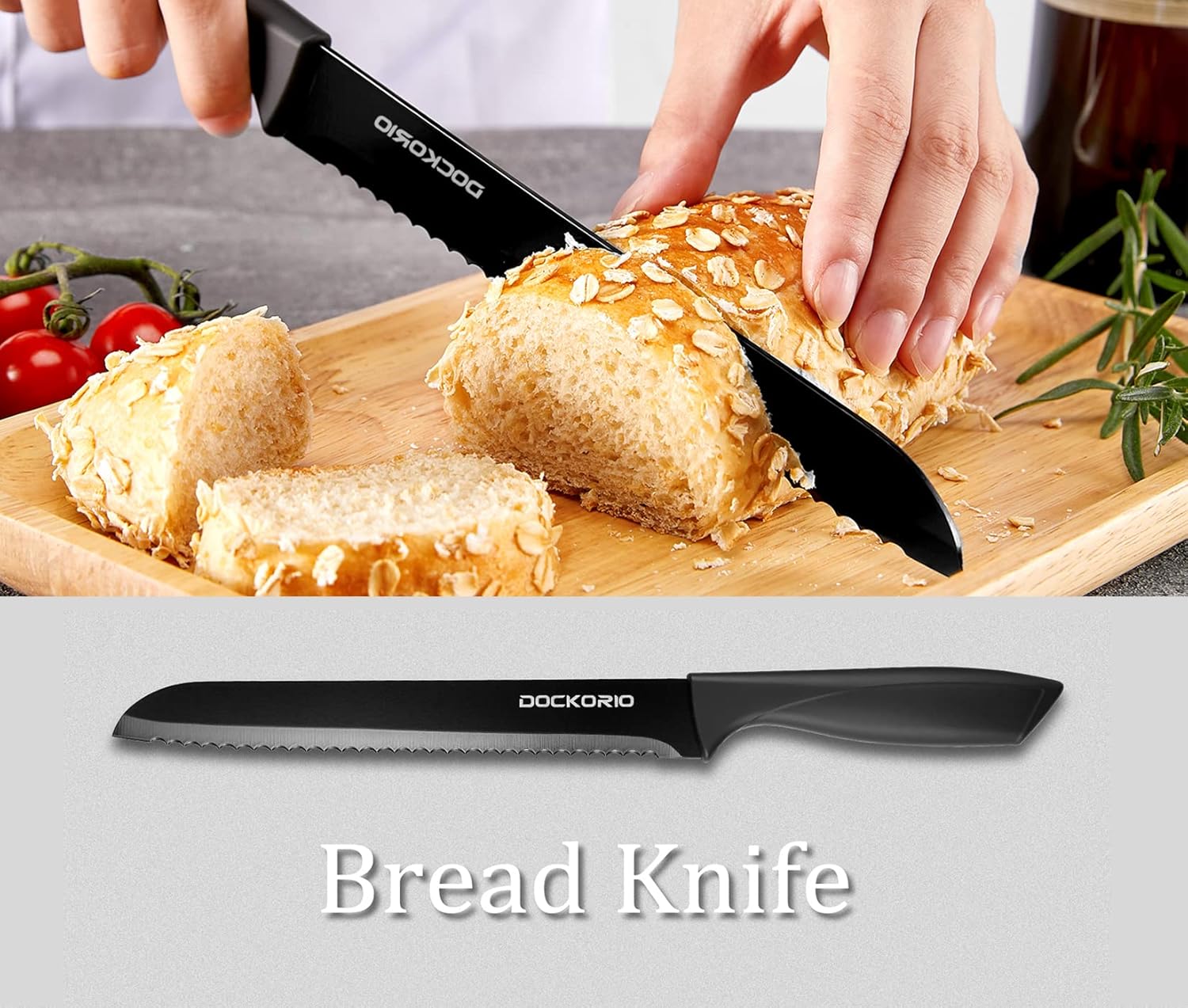 19-Piece Kitchen Knife Set with BlockCompact Durable Design