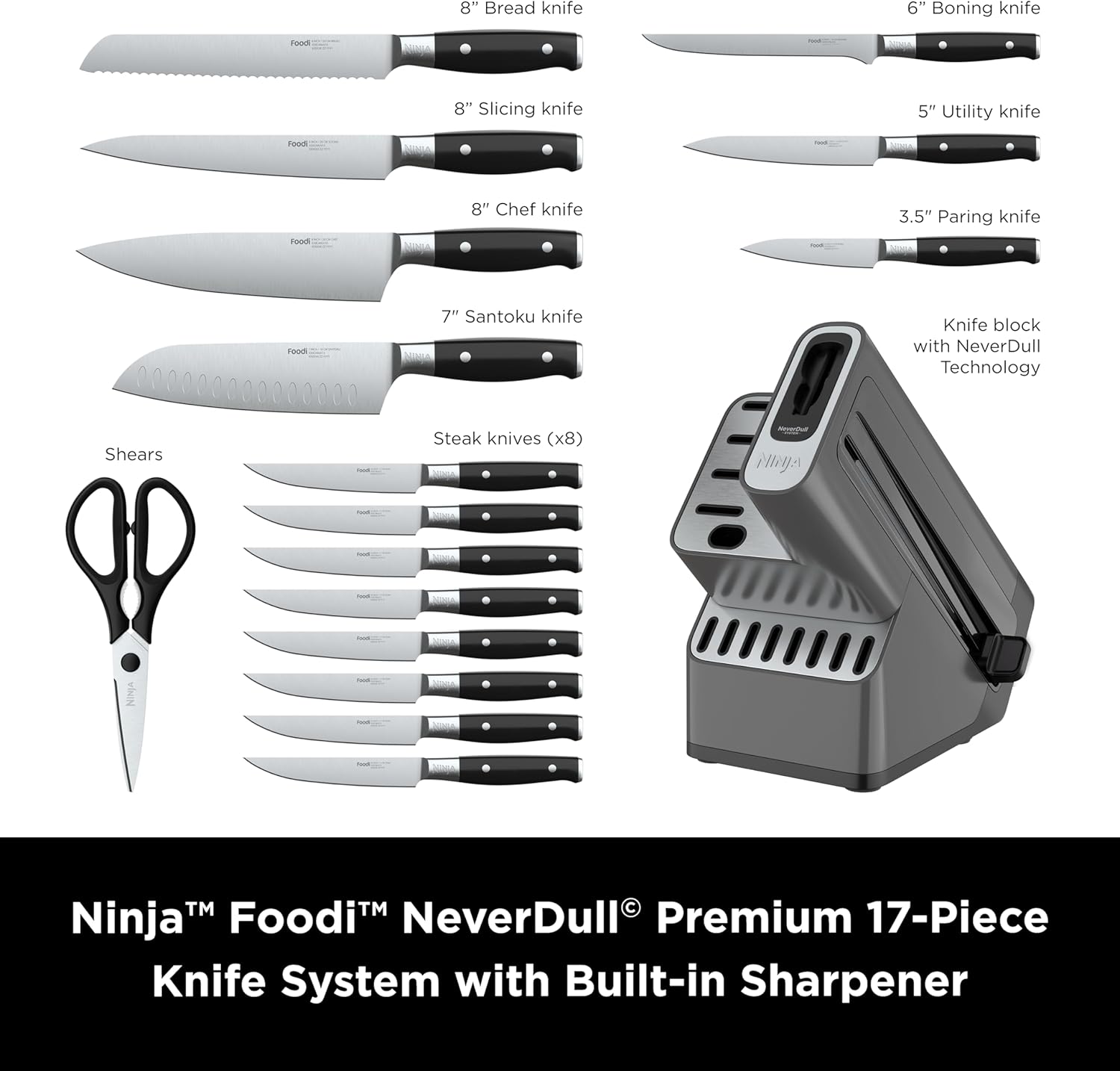 Ninja K32017 Premium Kitchen Knife Set