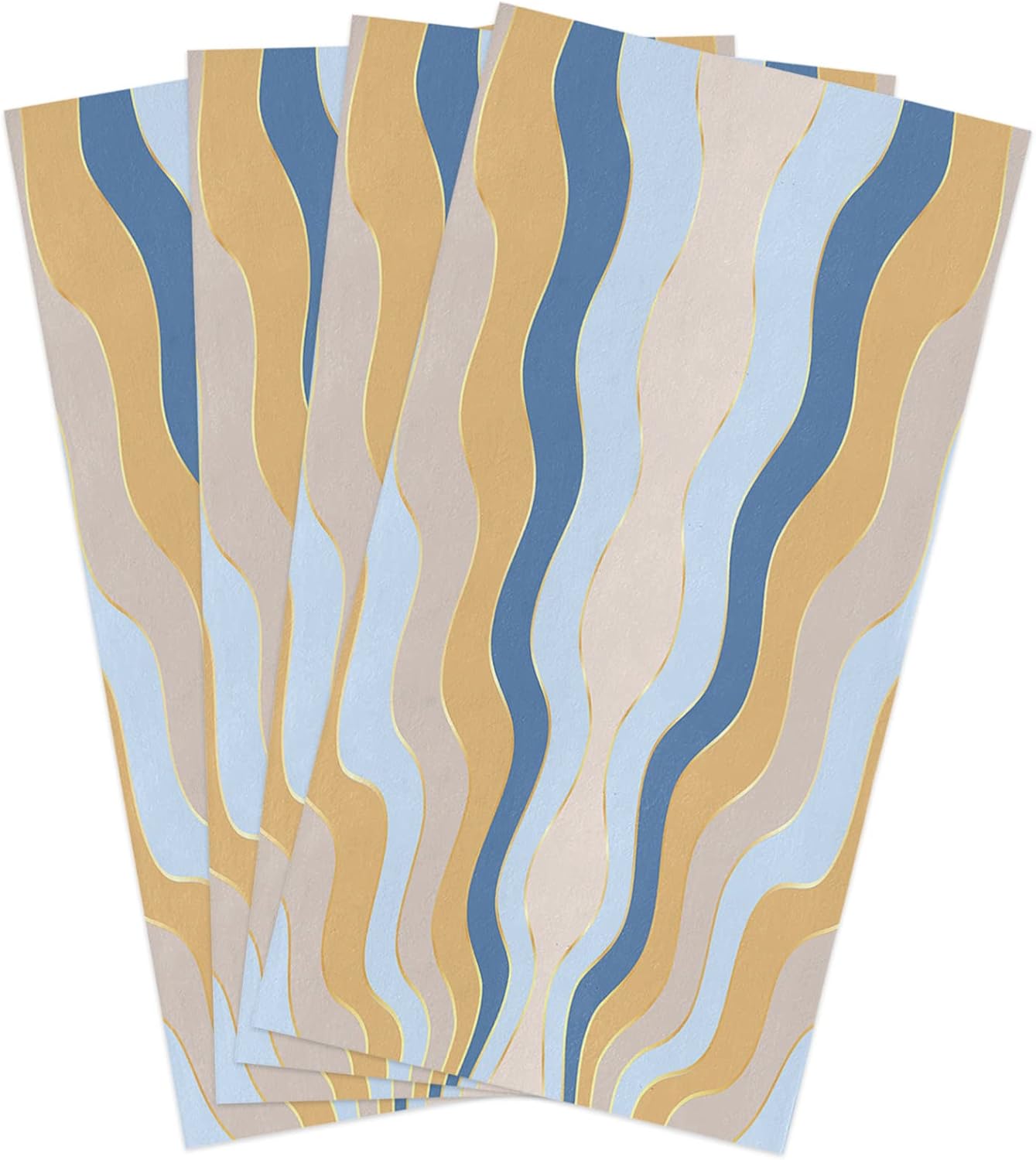 ZOE GARDEN Abstract Kitchen Towels 4-PC Geometric Stripes Quick-Dry Microfiber Dishcloth
