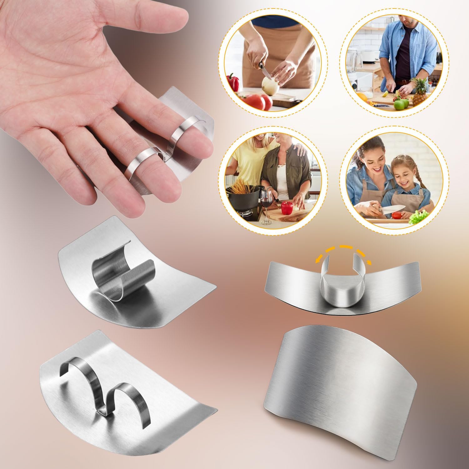 Stainless Steel Finger Guards for Cooking