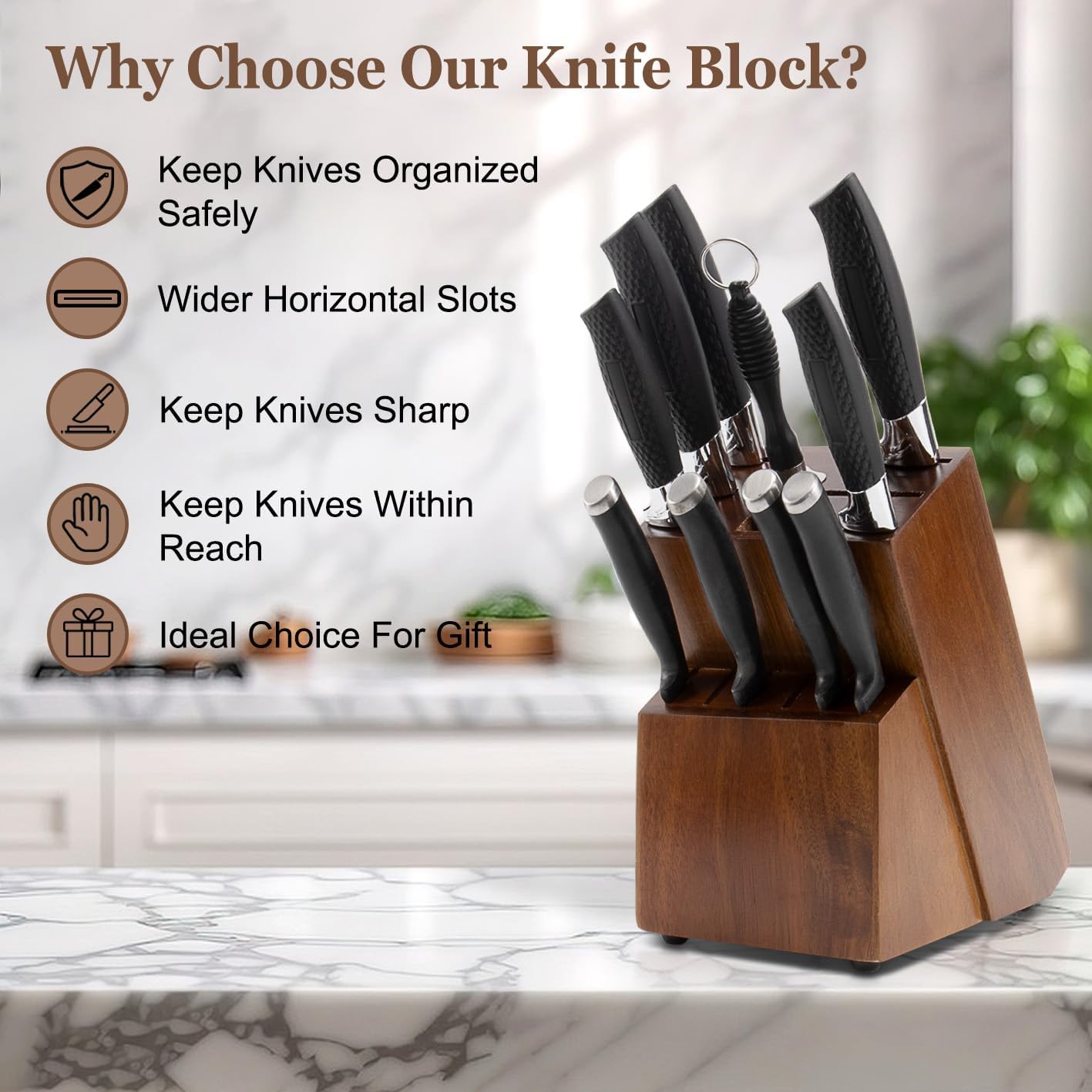 10-in-1 Universal Kitchen Knife Block