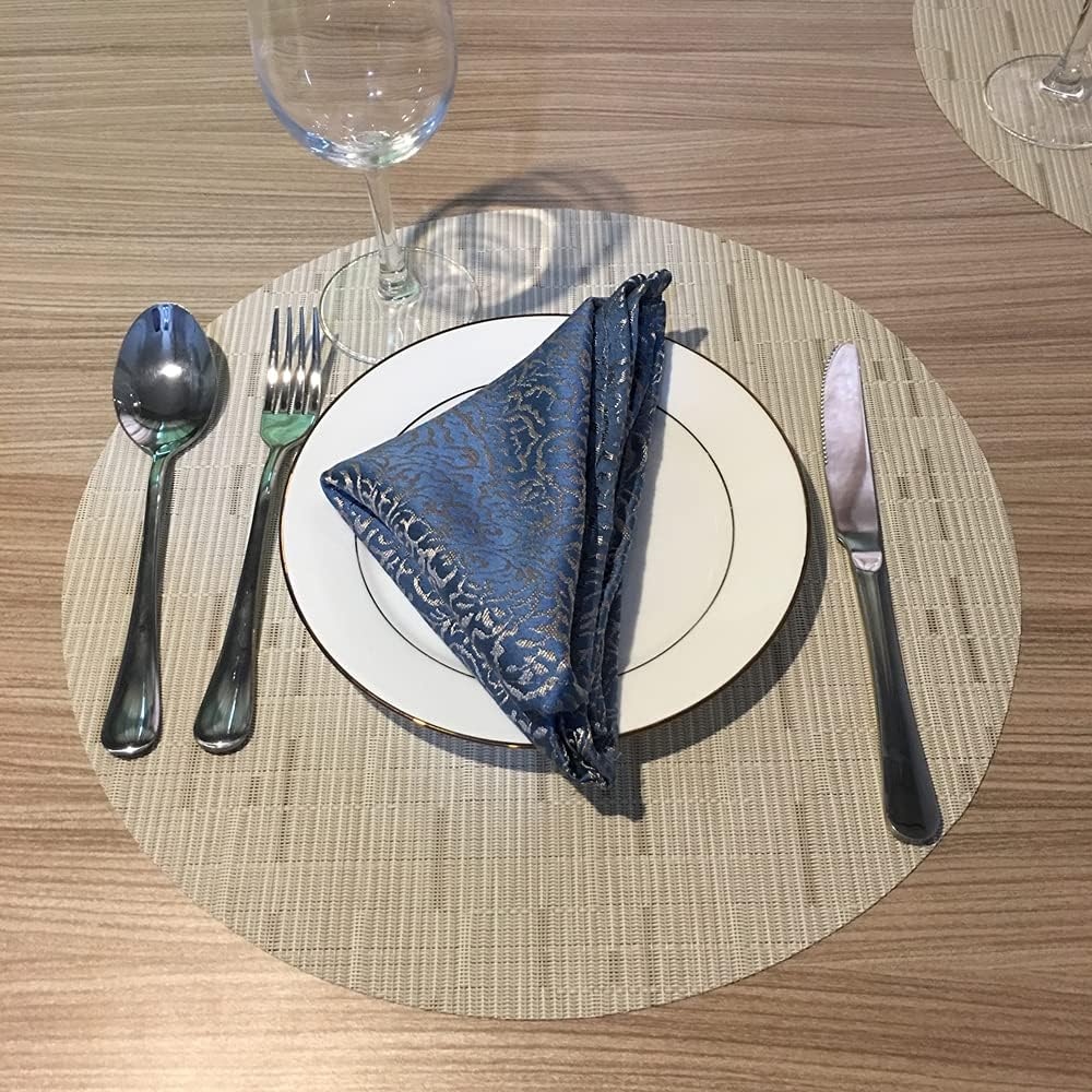 6-Piece Heat-Resistant Round Placemats for Kitchen