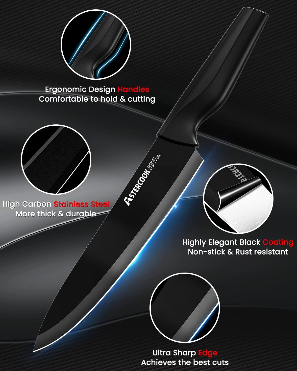 Astercook 15-Piece Knives Set