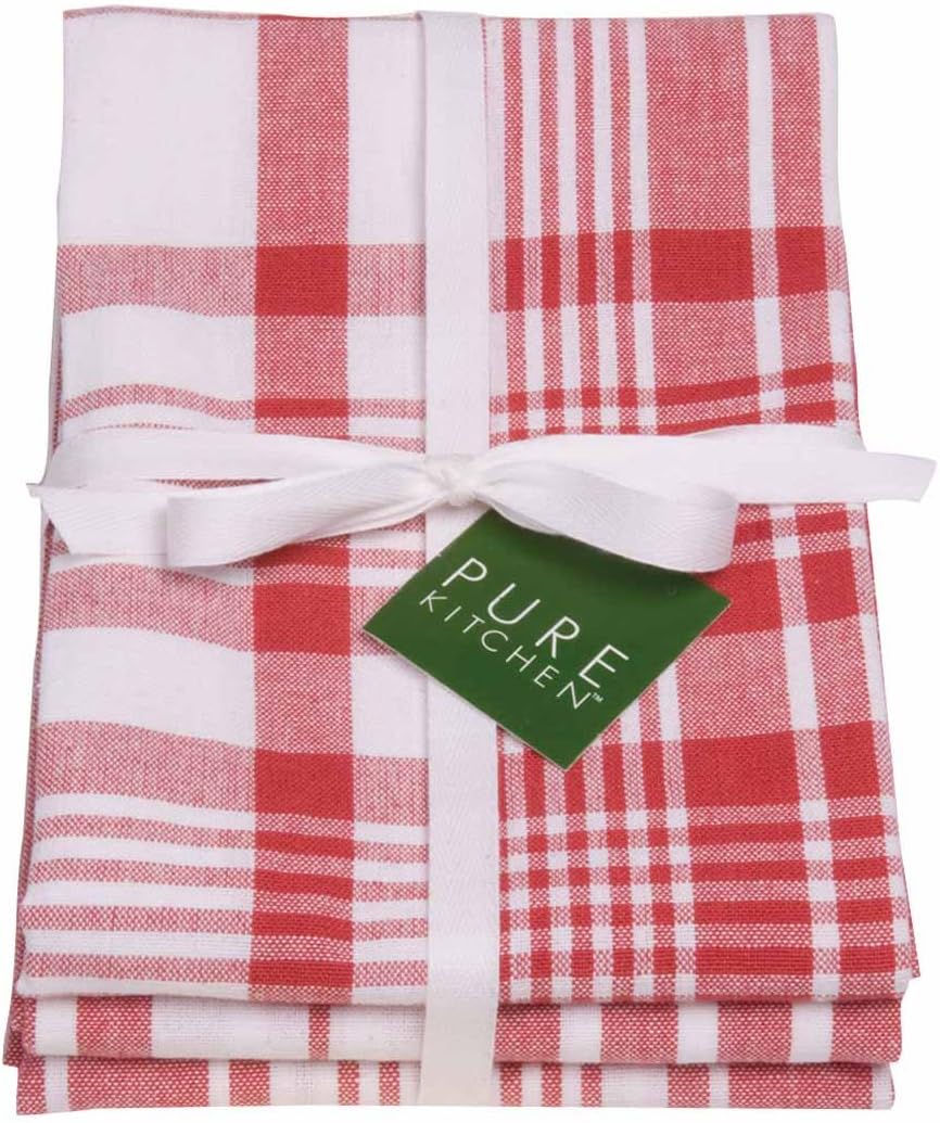 Now Designs Jumbo Pure Kitchen Towels Set of 3 Red
