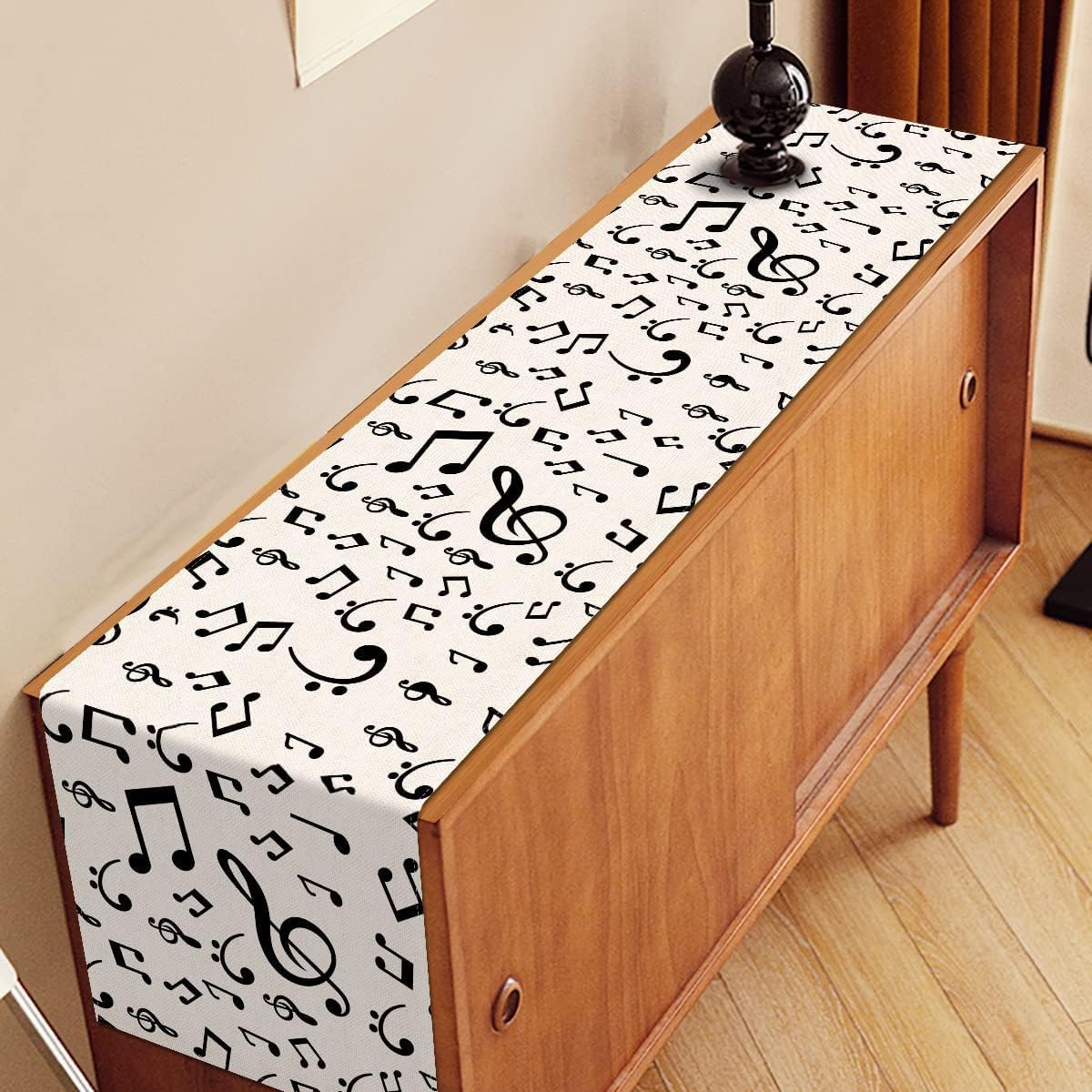 Linen Table Runner Music Party