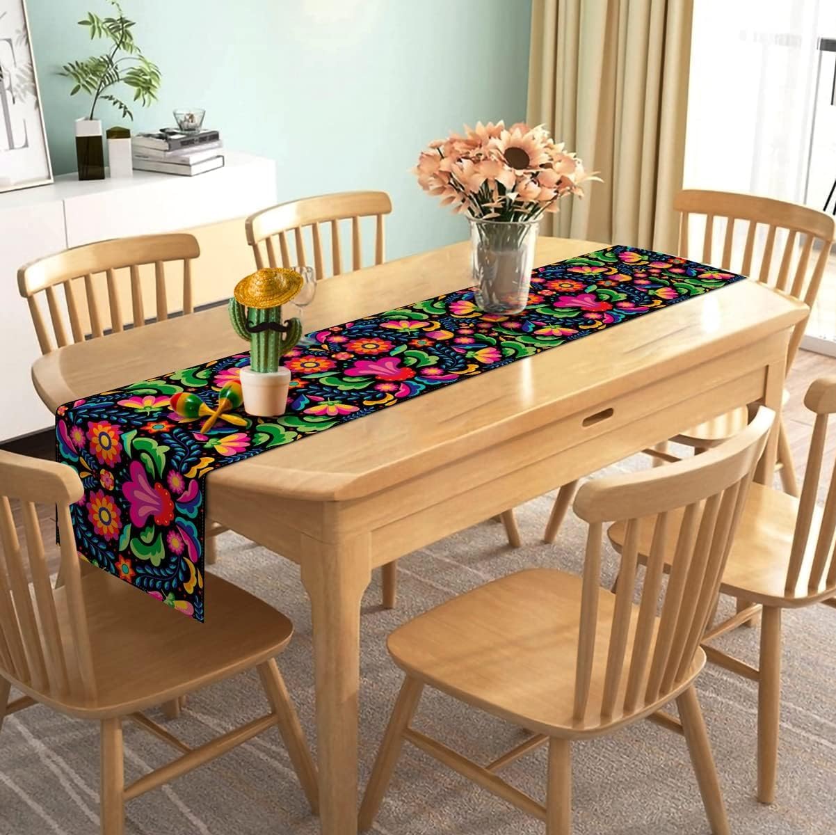 Nepnuser Mexican Table Runner for Cinco De Mayo