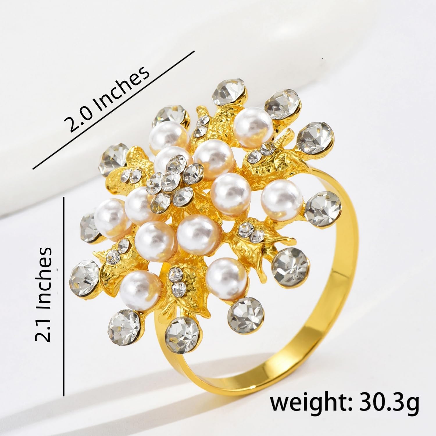 Allure of Gold Napkin Rings Set of 6