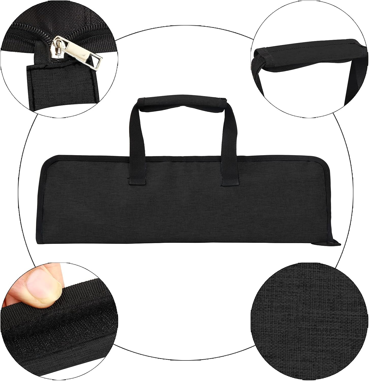 Premium Chefs Knife Roll Bag 13 Slots Zippered Closure