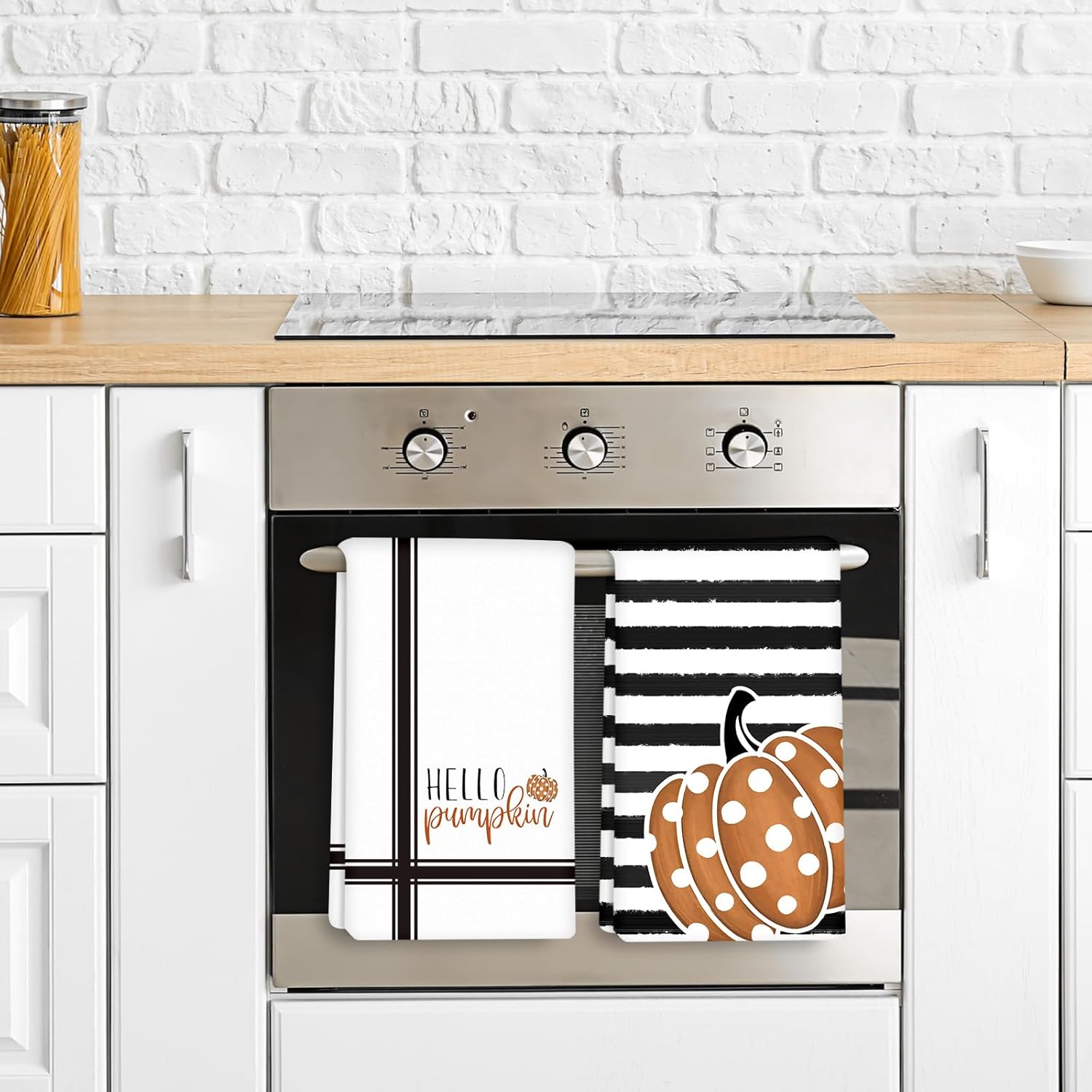 AnyDesign Fall Kitchen Dish Towels 4Pcs